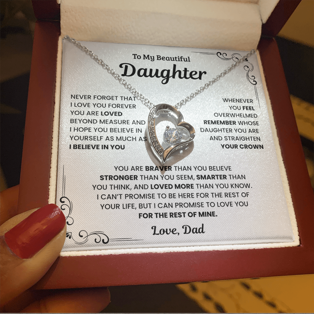 To My Daughter – Forever In My Heart Necklace