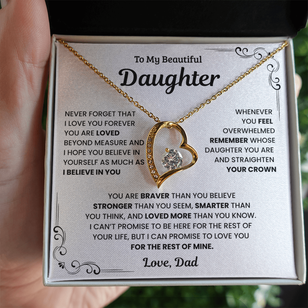 To My Daughter – Forever In My Heart Necklace