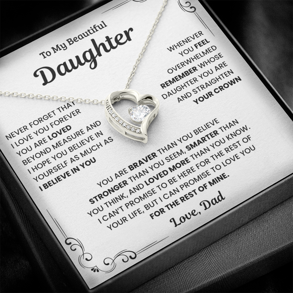 To My Daughter – Forever In My Heart Necklace
