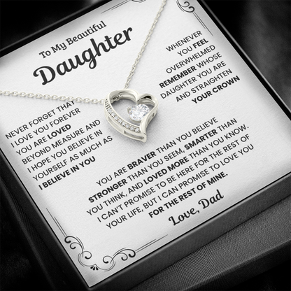 To My Daughter – Forever In My Heart Necklace