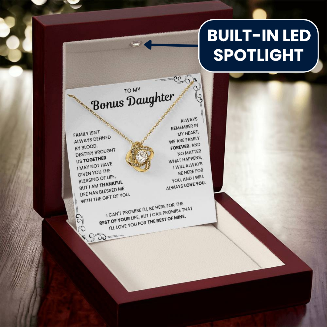 To My Bonus Daughter - "My Family Forever" Necklace