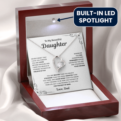 To My Daughter – Forever In My Heart Necklace