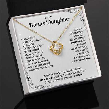 To My Bonus Daughter - "My Family Forever" Necklace