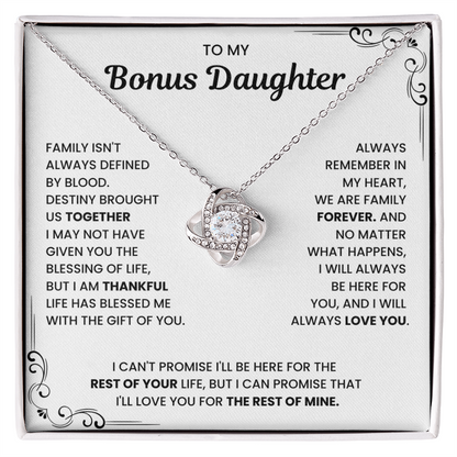To My Bonus Daughter - "My Family Forever" Necklace