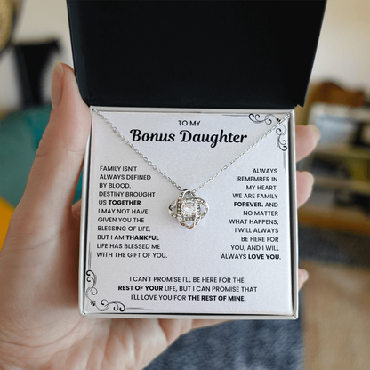 To My Bonus Daughter - "My Family Forever" Necklace