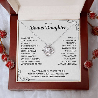 To My Bonus Daughter - "My Family Forever" Necklace