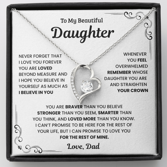 To My Daughter – Forever In My Heart Necklace