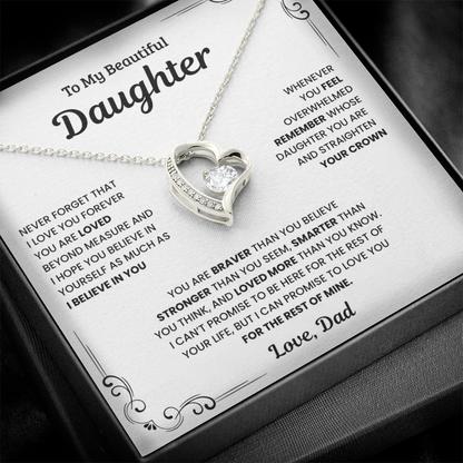 To My Daughter – Forever In My Heart Necklace