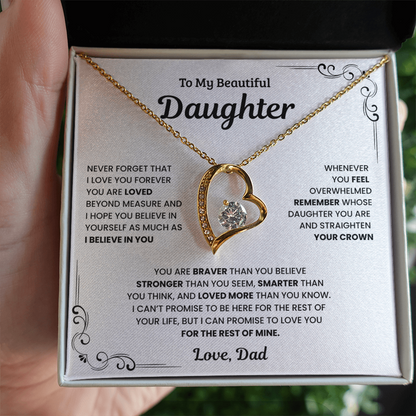 To My Daughter – Forever In My Heart Necklace