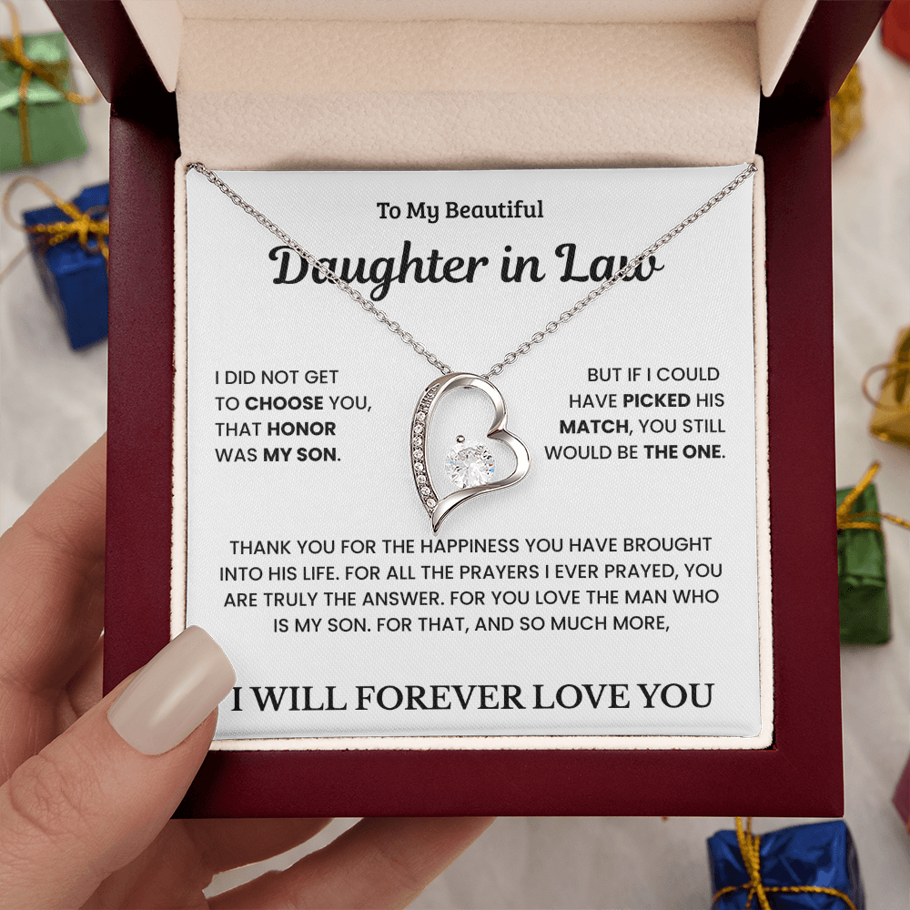To My Daughter in Law - Forever Love Necklace Gift Set