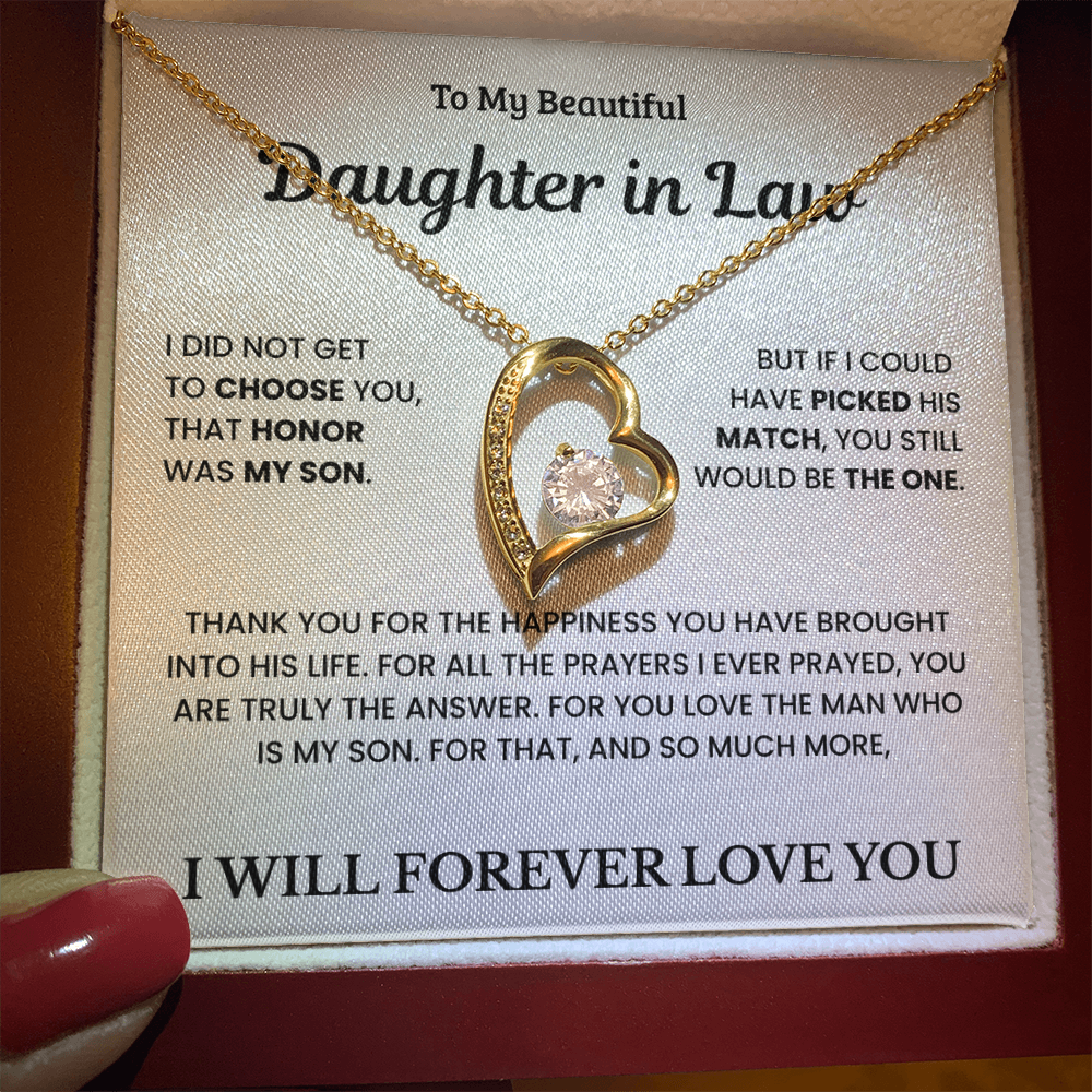 To My Daughter in Law - Forever Love Necklace Gift Set