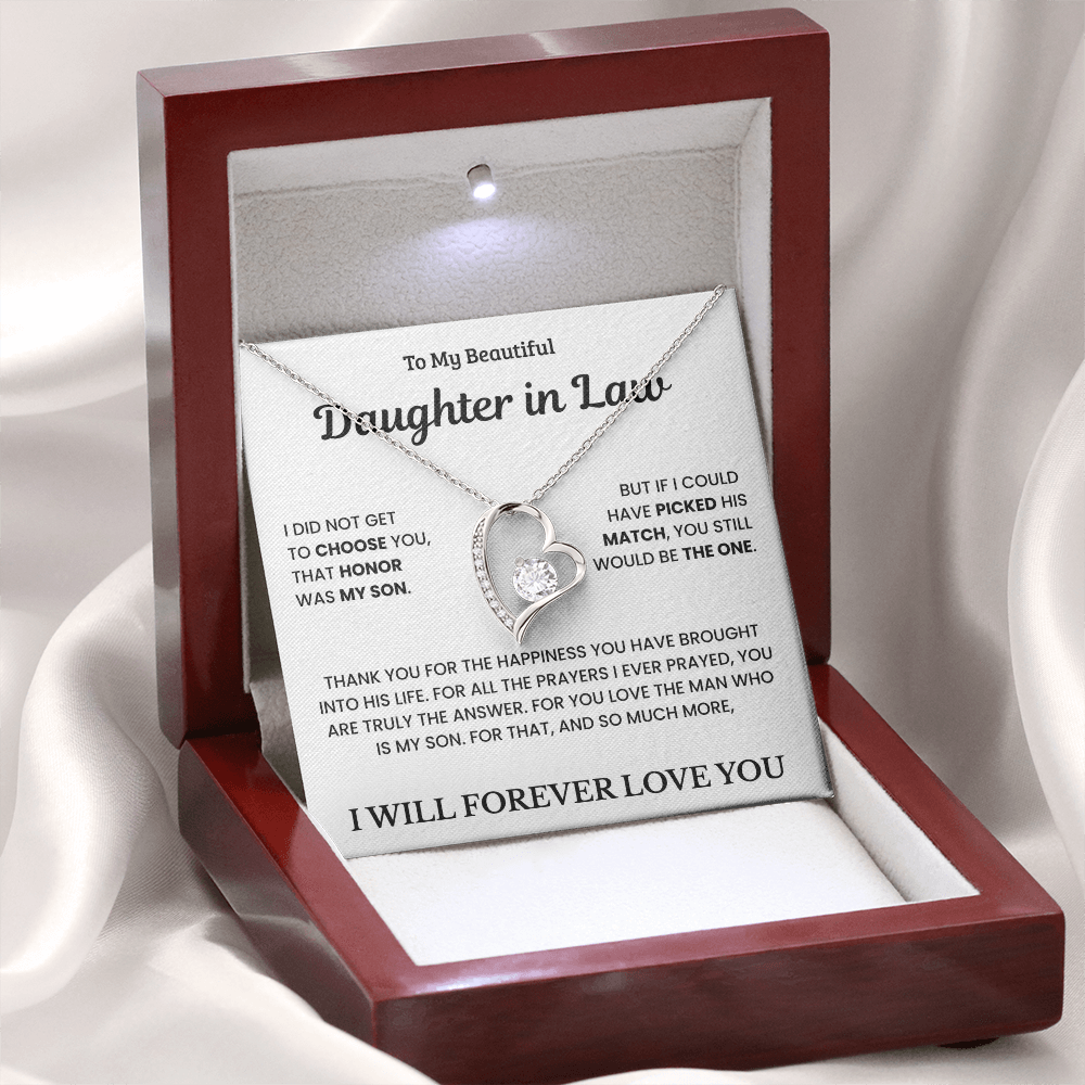 To My Daughter in Law - Forever Love Necklace Gift Set