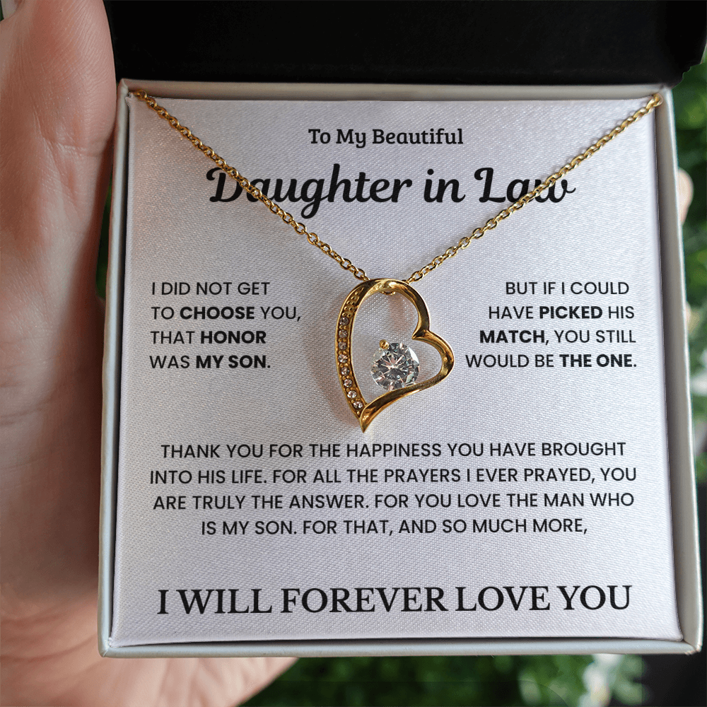 To My Daughter in Law - Forever Love Necklace Gift Set