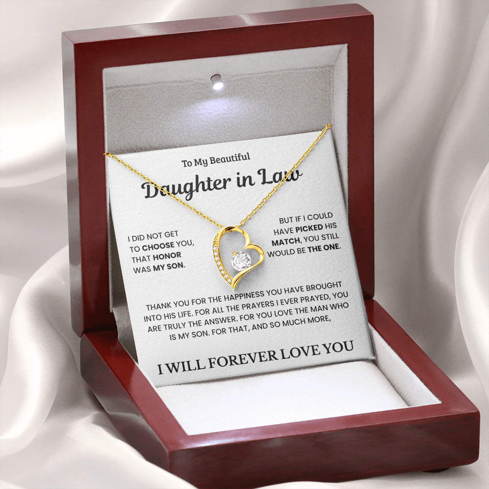 To My Daughter in Law - Forever Love Necklace Gift Set